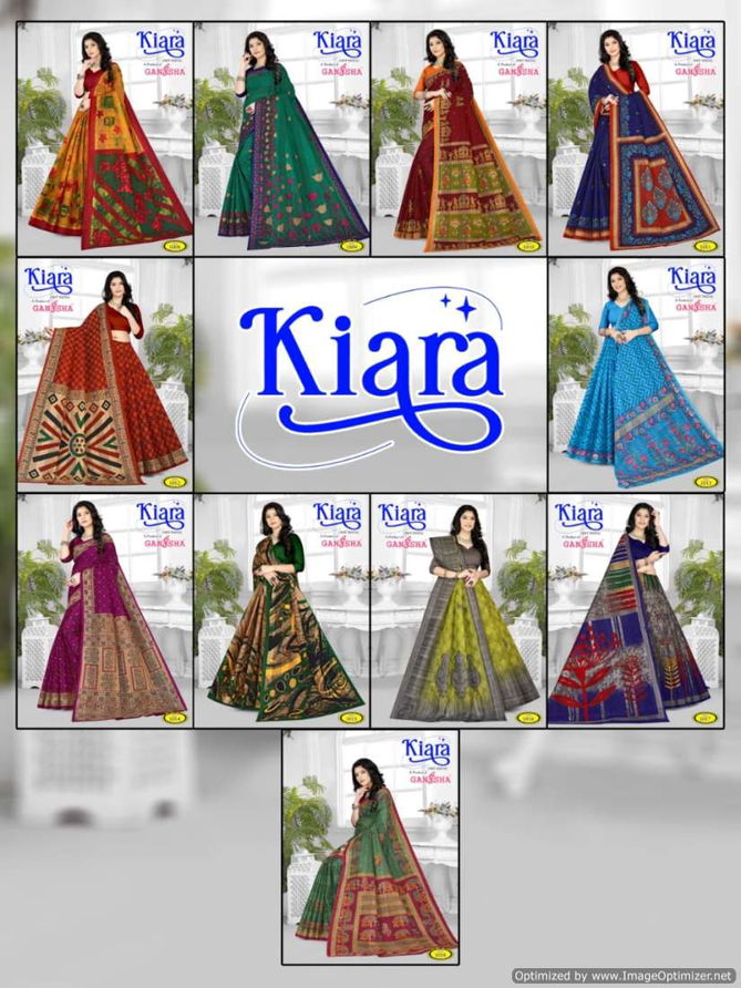 Kiara Vol 1 By Ganesha Heavy Cotton Printed Sarees Wholesale Suppliers In Mumbai